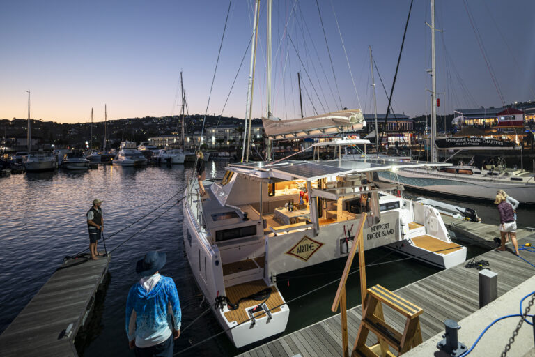 Vision ES 444 catamaran moored at Knysna. South Africa