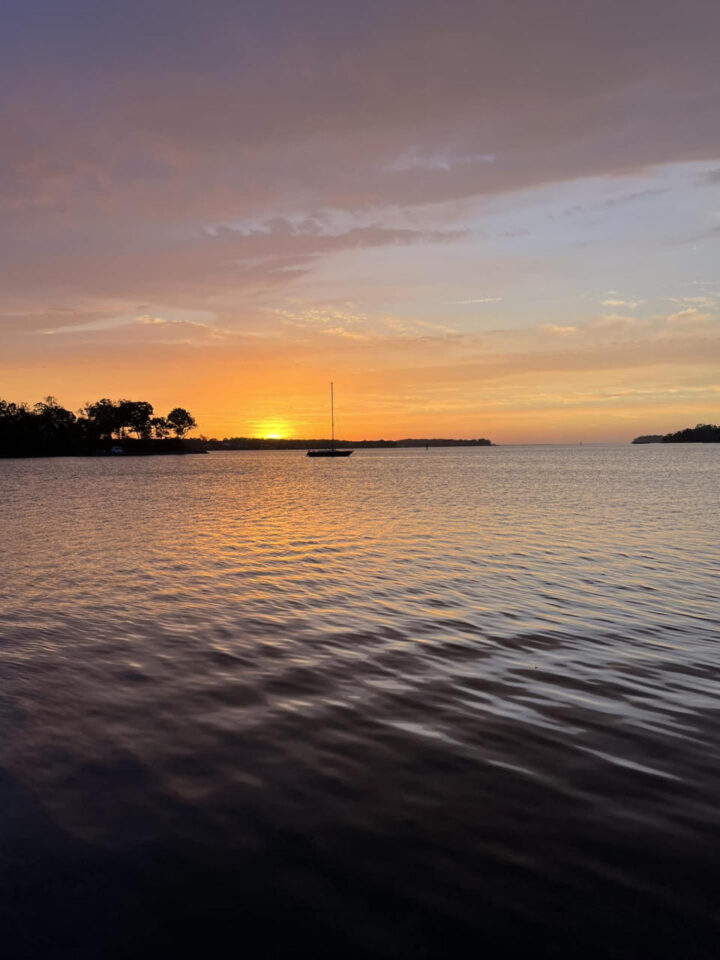 Sunset over the Abacos Islands Bahamas