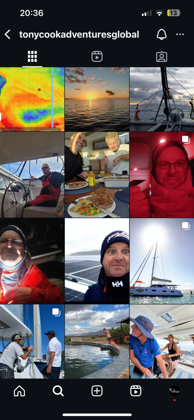 Screenshot of an instagram feed